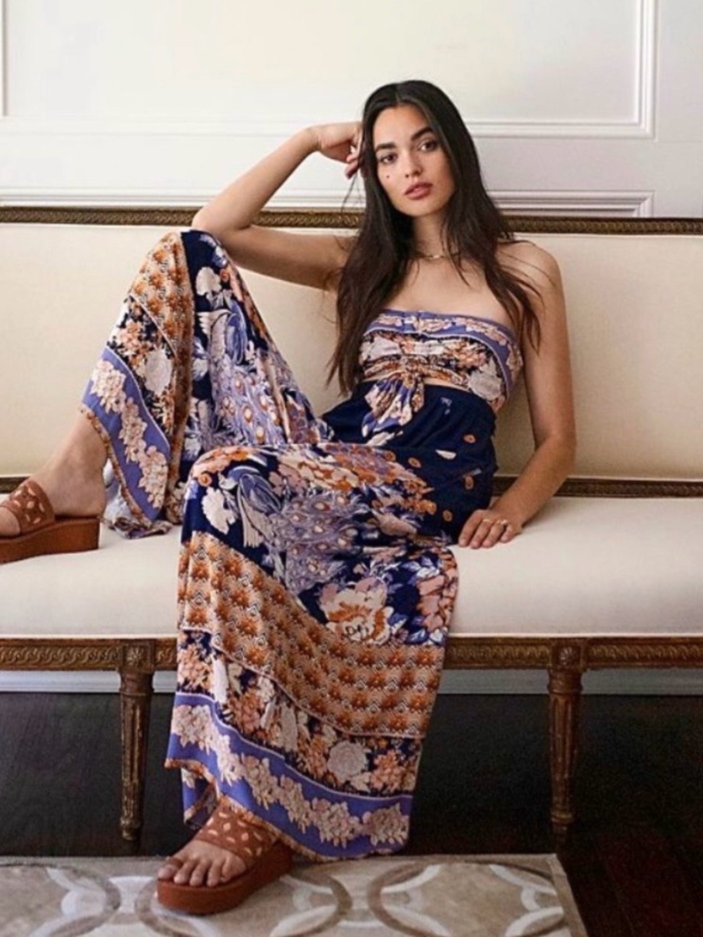Free People Bali Birds of Paradise Jumpsuit